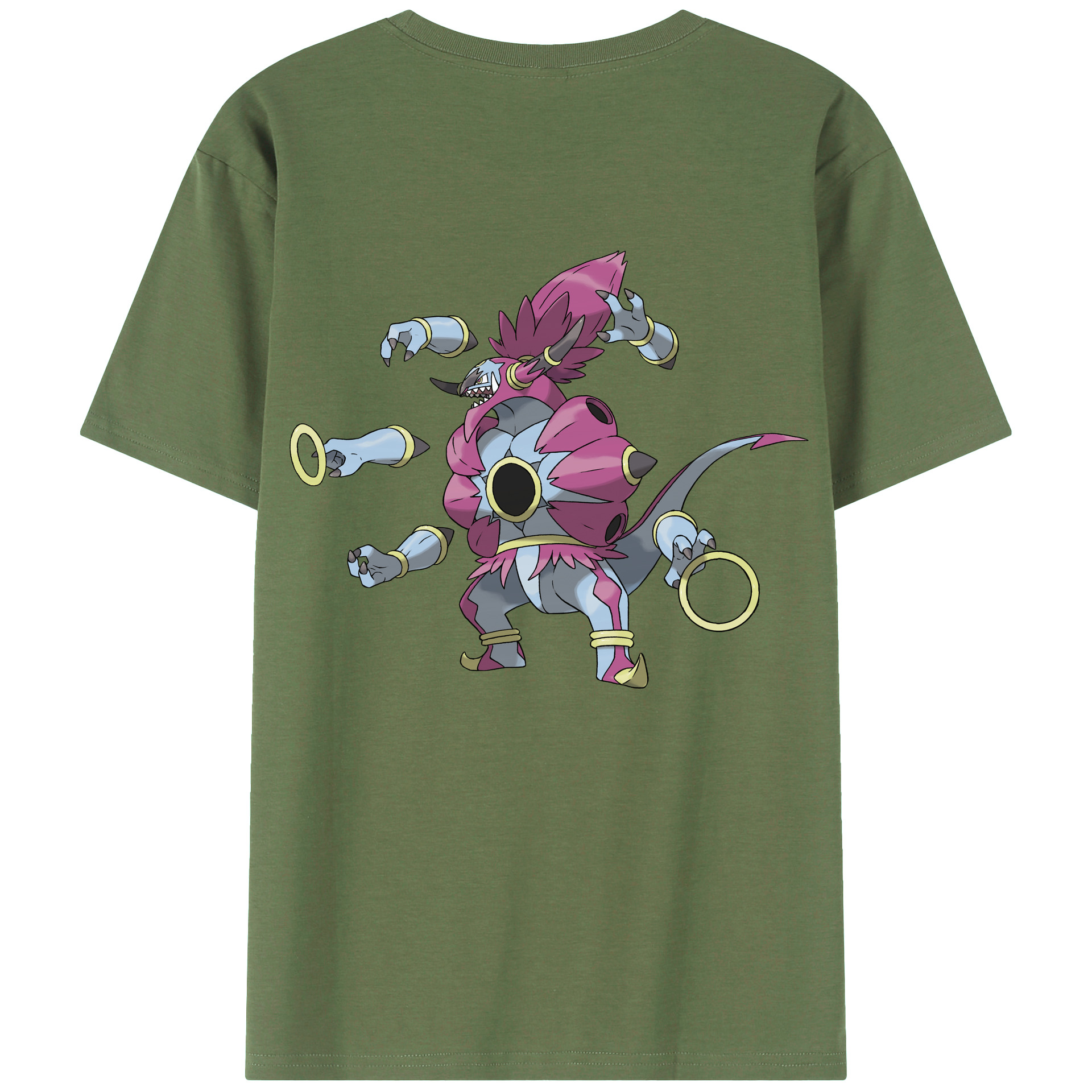 ポケットモンスター Pokémon 綿100％ メンズ半袖Tシャツ（バックプリント） 通気性